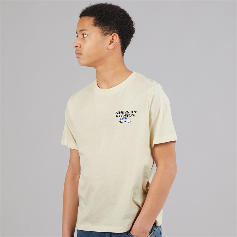 JACK & JONES Boys Bigwig T-Shirt Antique White