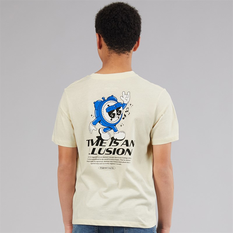 JACK & JONES Boys Bigwig T-Shirt Antique White