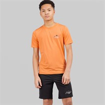 JACK & JONES Junge Mountain Tech T Shirt und Shorts Set Peach Cobbler