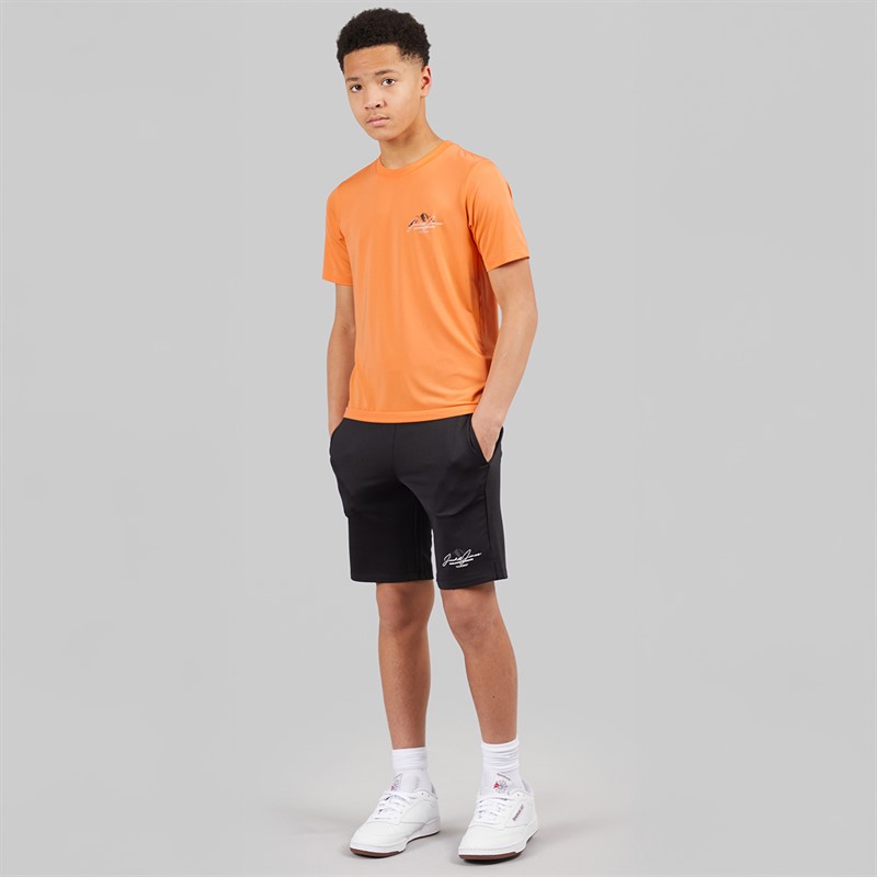 JACK & JONES Junge Mountain Tech T Shirt und Shorts Set Peach Cobbler