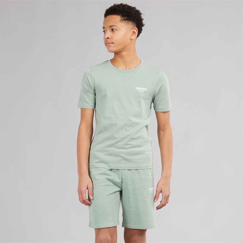JACK & JONES Jeff Orion T-shirt i spodenki dla chłopca kolor Iceberg Green