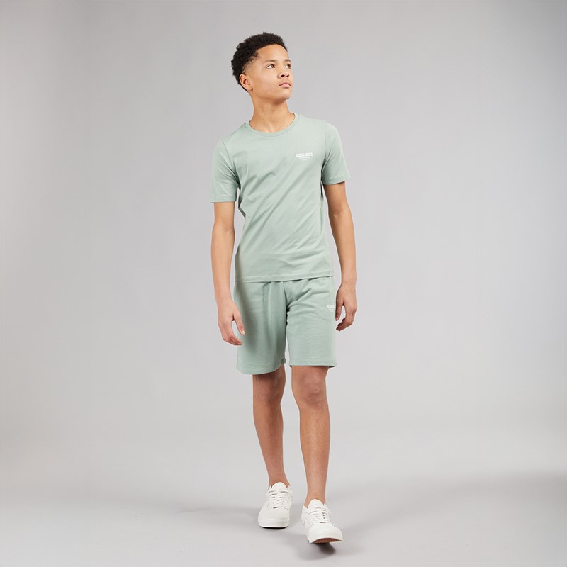 JACK & JONES Jeff Orion T-shirt i spodenki dla chłopca kolor Iceberg Green