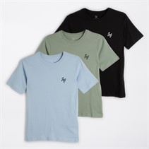 JACK & JONES Drenge Joseph Tre Pak T-shirts Iceberg Green