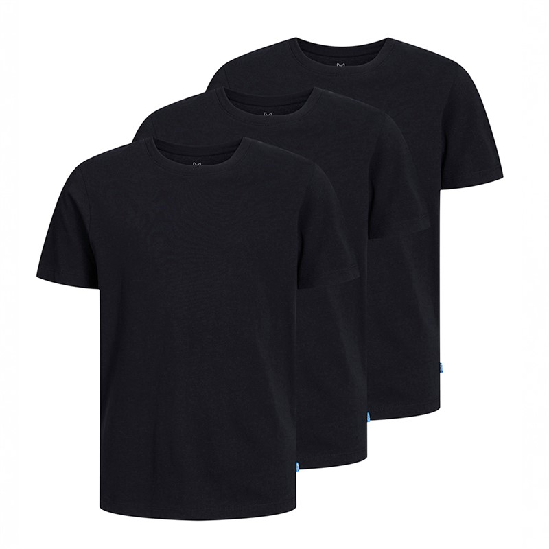 JACK & JONES Junge Bio 3er-Pack T Shirts Schwarz