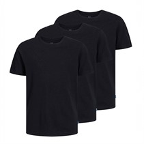 JACK & JONES Boys Organic Three Pack T-Shirts Black