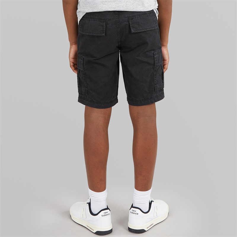 JACK & JONES Boys Zeus Cargo Shorts Black