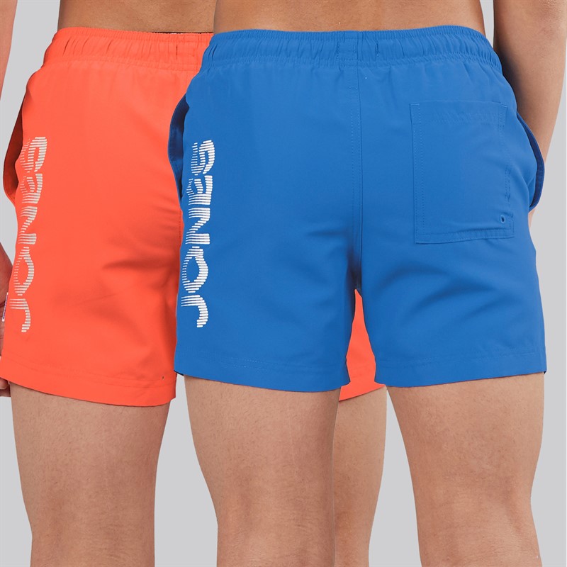 JACK & JONES Boys Aruba Two Pack Swim Shorts Hot Coral