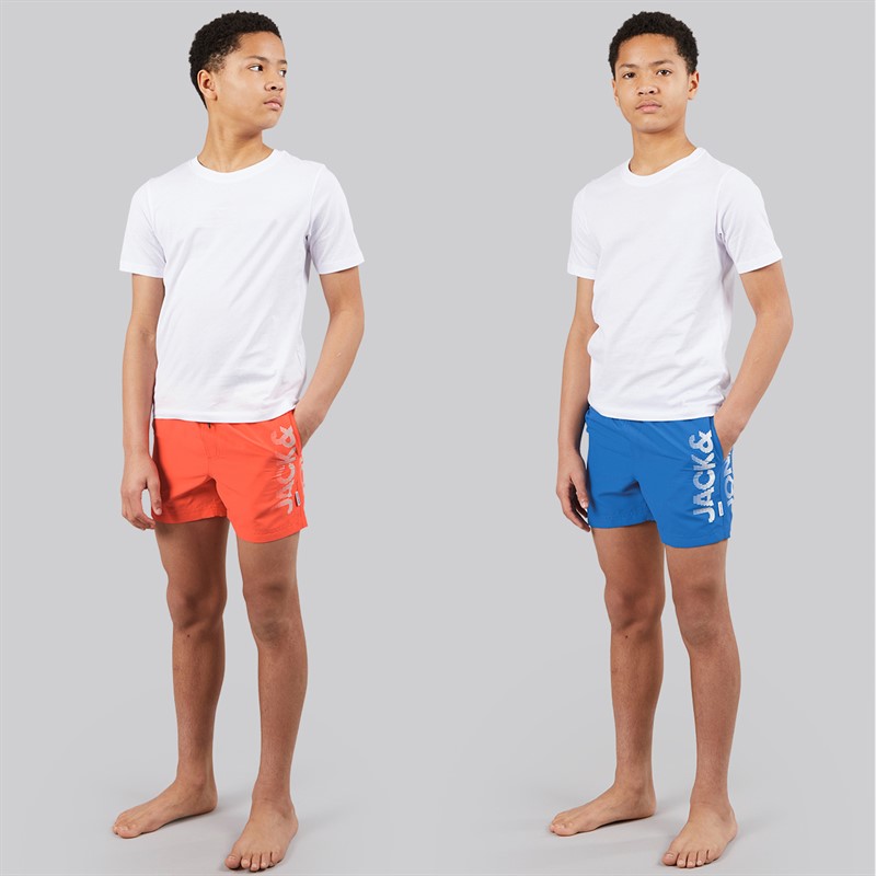 JACK & JONES Boys Aruba Two Pack Swim Shorts Hot Coral