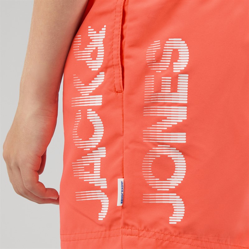 JACK & JONES Boys Aruba Two Pack Swim Shorts Hot Coral