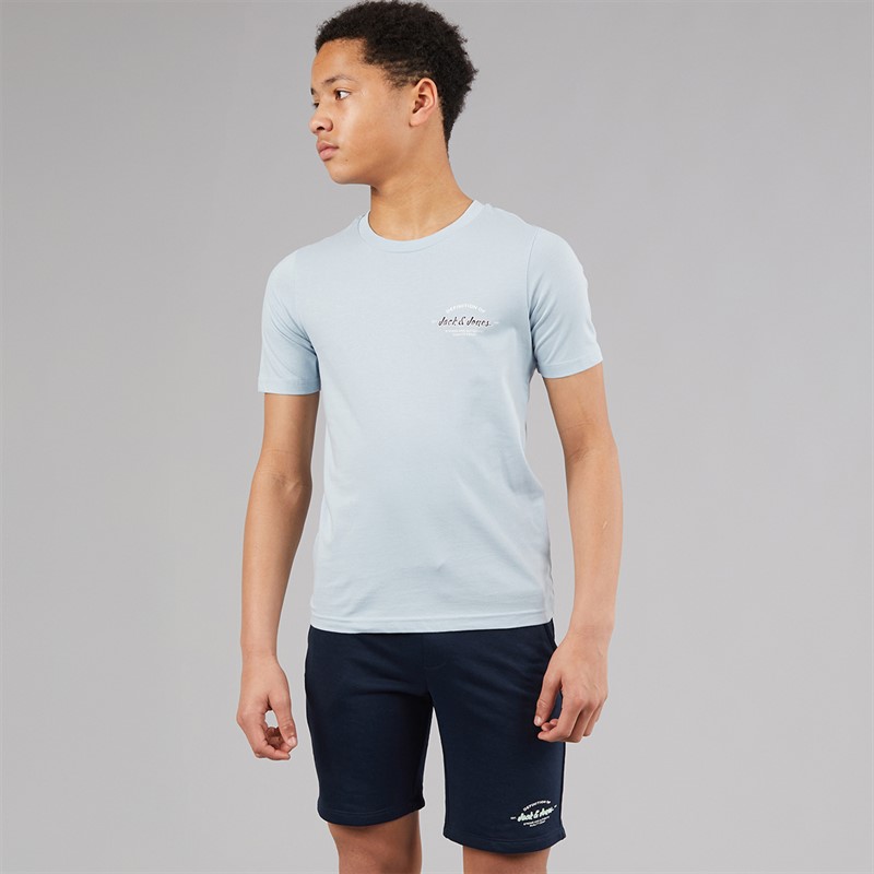 JACK & JONES Drenge Brandon T-shirt og shorts sæt Celestial Blue