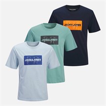 JACK & JONES Cole trójpak T-shirtów dla chłopca kolor Navy Blazer