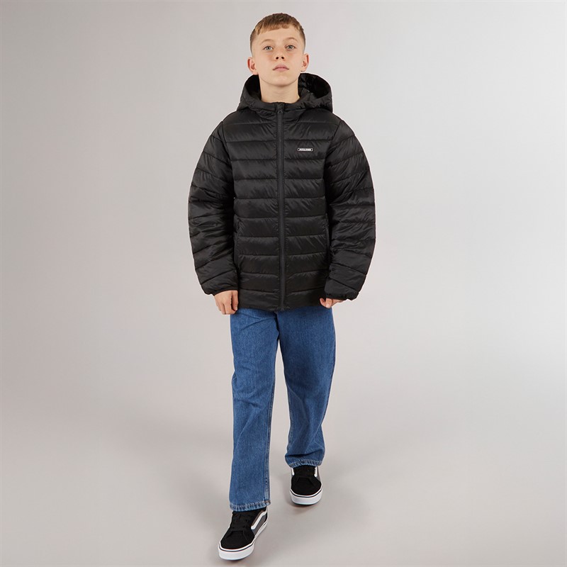 JACK & JONES Drenge Logan Puffer Jakke Sort