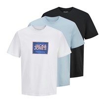 JACK & JONES Boys Rain Three Pack T-Shirts Black