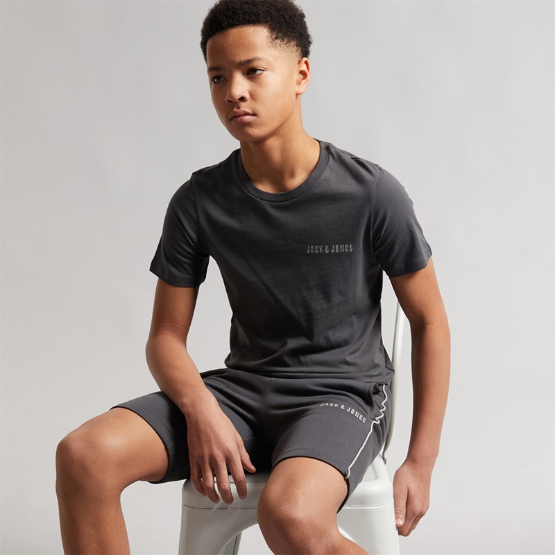 JACK & JONES Kai T-shirt i spodenki dla chłopca kolor Asphalt
