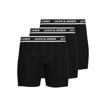JACK & JONES Heren Jacsolid Drie Pack Boxer Briefs Zwart