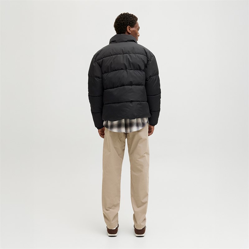 JACK & JONES Herren Stehkragen Steppjacke Schwarz