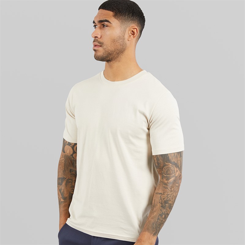 JACK & JONES Mens Relaxed T-Shirt Moonbeam