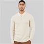 JACK & JONES Mens Cooper Knitted Long Sleeve Polo Shirt Silver Lining Twist