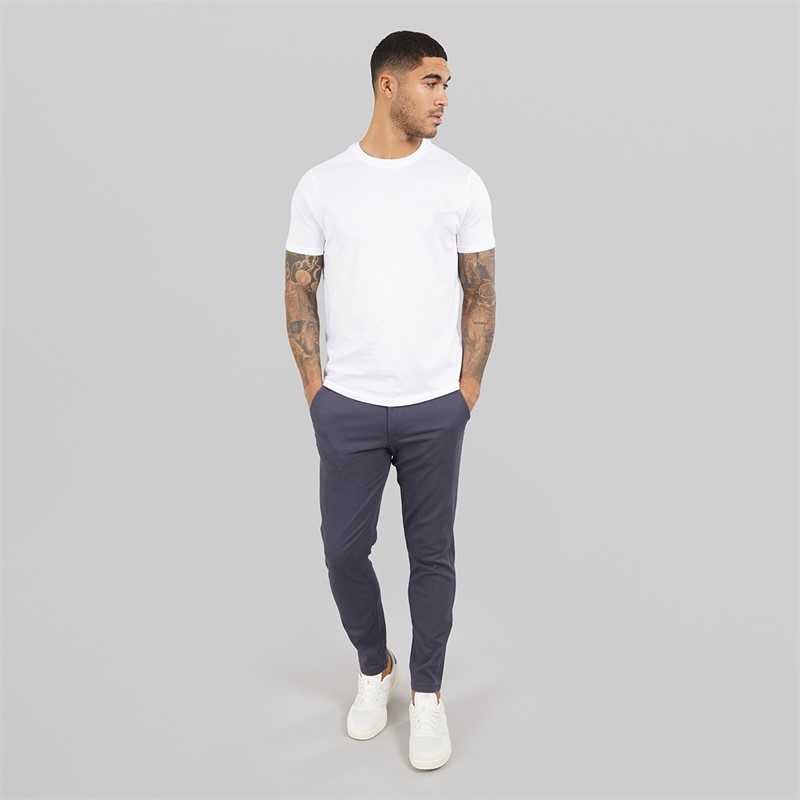 JACK & JONES Mens Marco Ford Chinos Navy Blazer