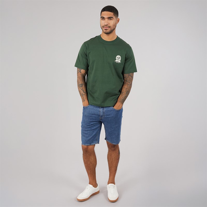 JACK & JONES Mens Maine Back Print T-Shirt Sycamore
