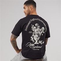 JACK & JONES Mens Maine Back Print T-Shirt Black