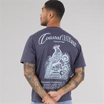 JACK & JONES Mens Maine Back Print T-Shirt Odyssey Grey
