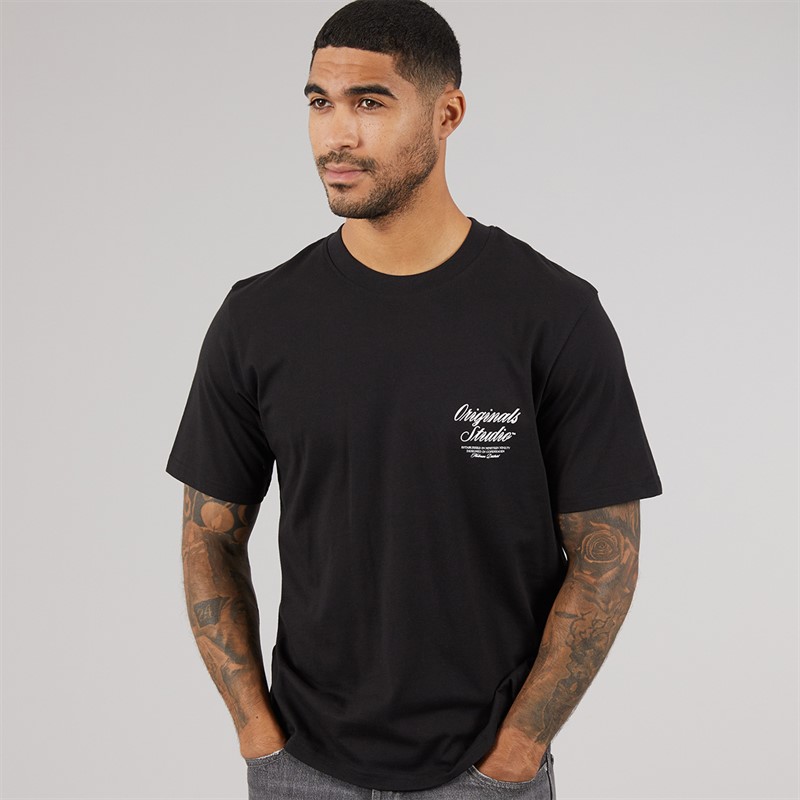 JACK & JONES Mens Norrebro T-Shirt Black
