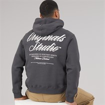 JACK & JONES Mens Norrebro Hoodie Asphalt