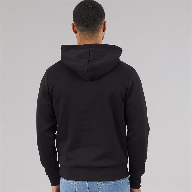 JACK & JONES Mens Yuki Front Hoodie Black