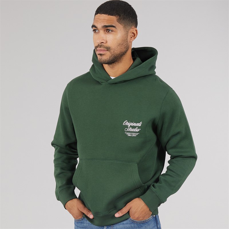 JACK & JONES Mens Norrebro Hoodie Sycamore