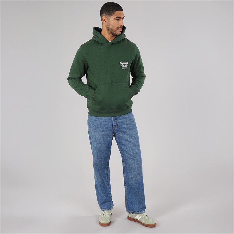 JACK & JONES Mens Norrebro Hoodie Sycamore