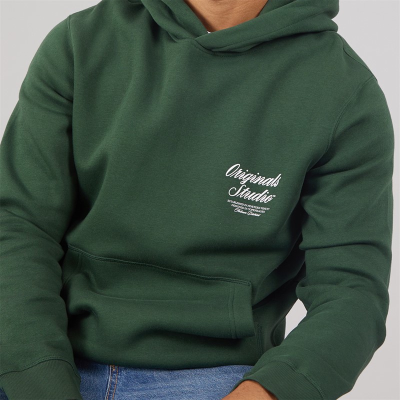 JACK & JONES Mens Norrebro Hoodie Sycamore