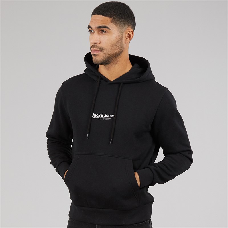 JACK & JONES Mens Vesterbro Hoodie Black