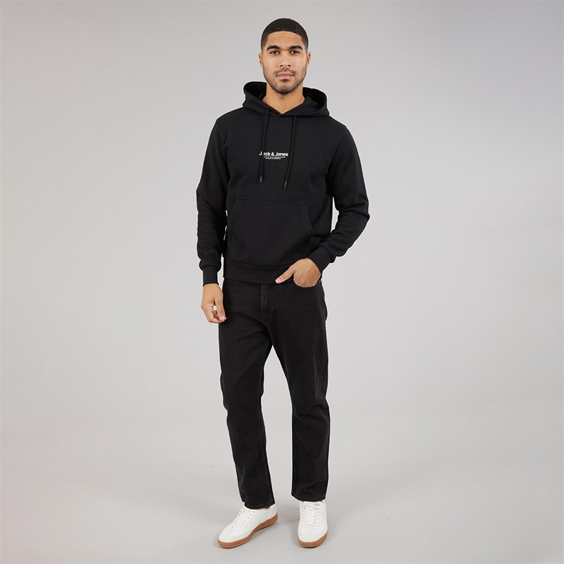 JACK & JONES Mens Vesterbro Hoodie Black