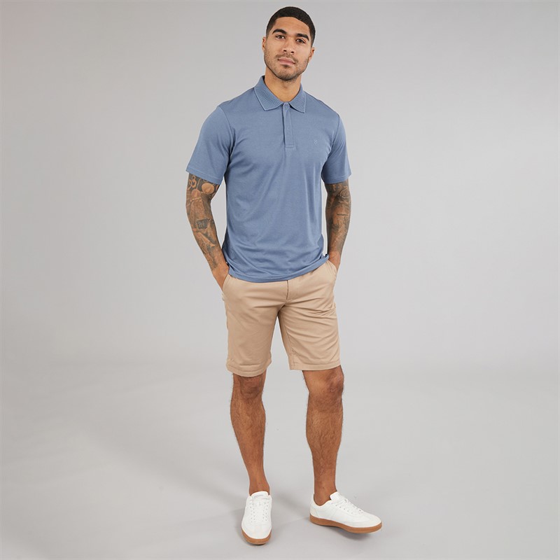 JACK & JONES Mens Crodney Polo Shirt Flint Stone