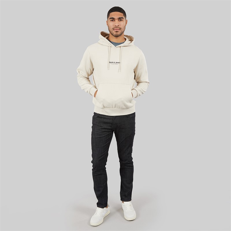 JACK & JONES Mens Vesterbro Hoodie Moonbeam