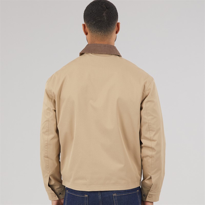 JACK & JONES Mens River Utility Coat Weathered Teak