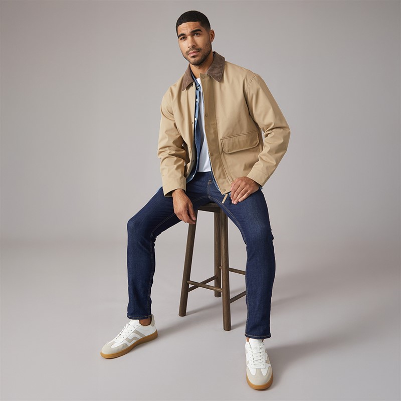 JACK & JONES Mens River Utility Coat Weathered Teak