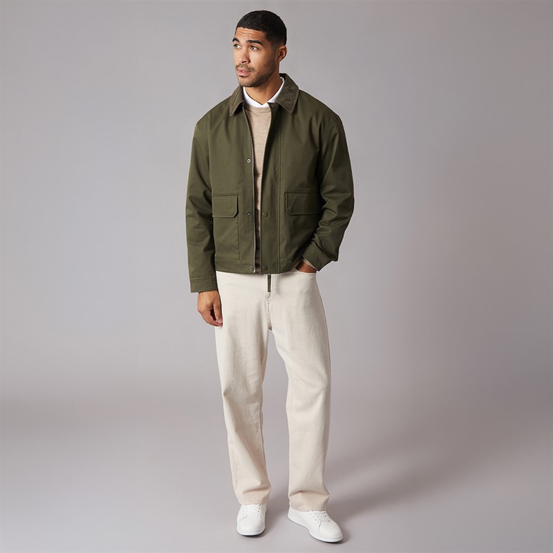 JACK & JONES Mens River Utility Coat Forest Night
