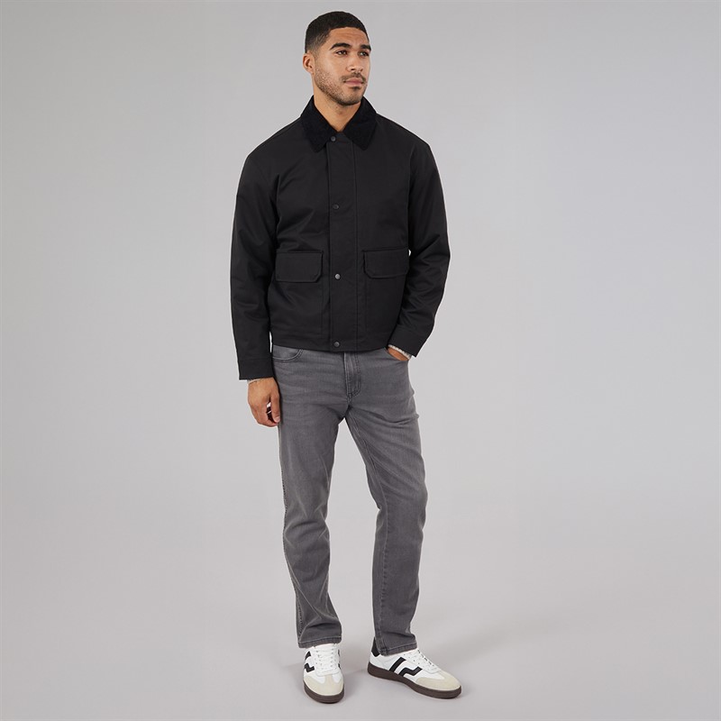 JACK & JONES Mens River Utility Coat Black
