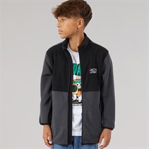 Buy JACK & JONES Boys Flame Full Zip Fleece Asphalt Blocking