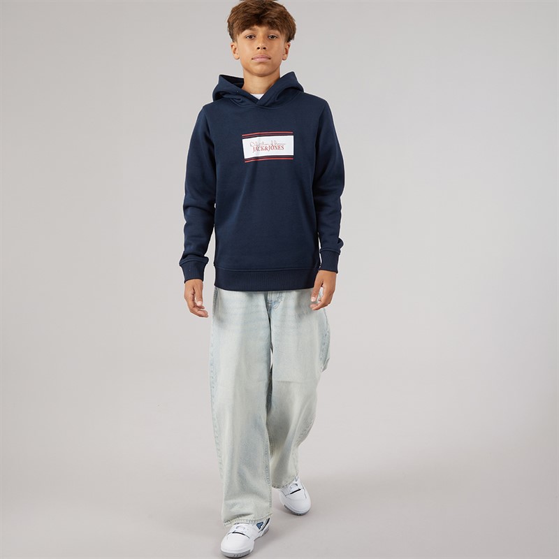 JACK & JONES Boys Buster Hoodie Navy Blazer