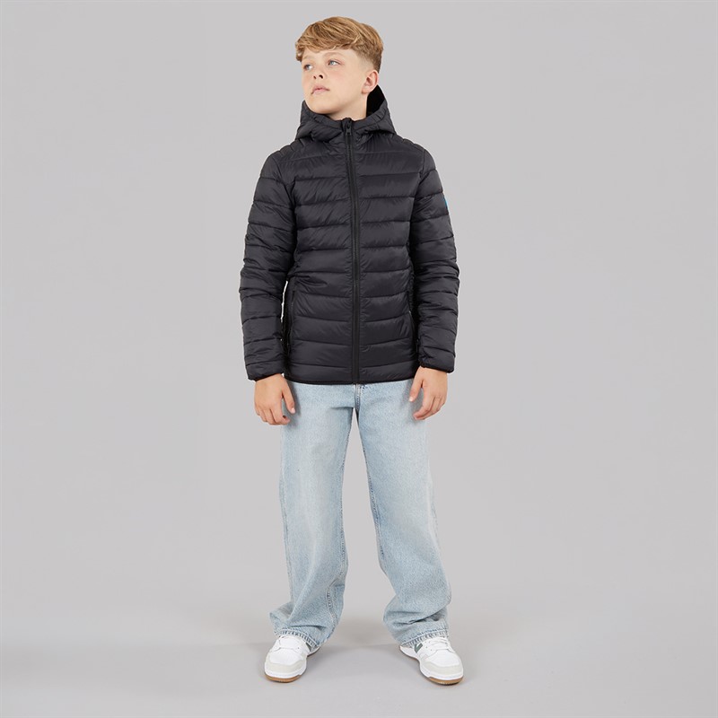 JACK & JONES Boys Bradley Light Puffer Jacket Black
