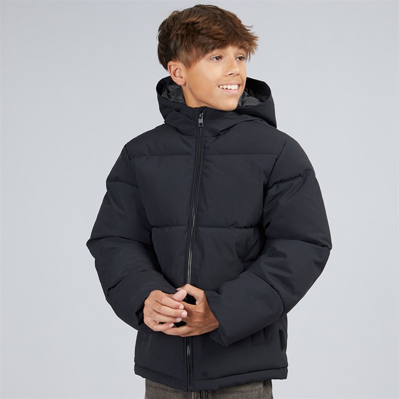 JACK & JONES Boys Surface Puffer Jacket Black