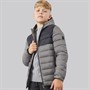 JACK & JONES Boys Bradley Light Puffer Jacket Castlerock/Black