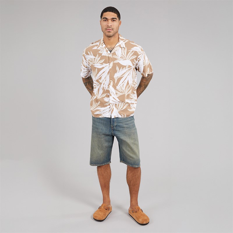 JACK & JONES Mens Ron Original Shorts Blue Denim