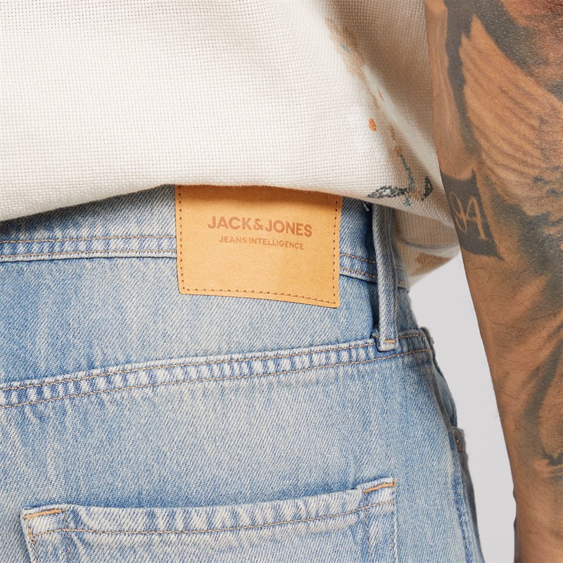 JACK & JONES Mens Ron Original Shorts Blue Denim