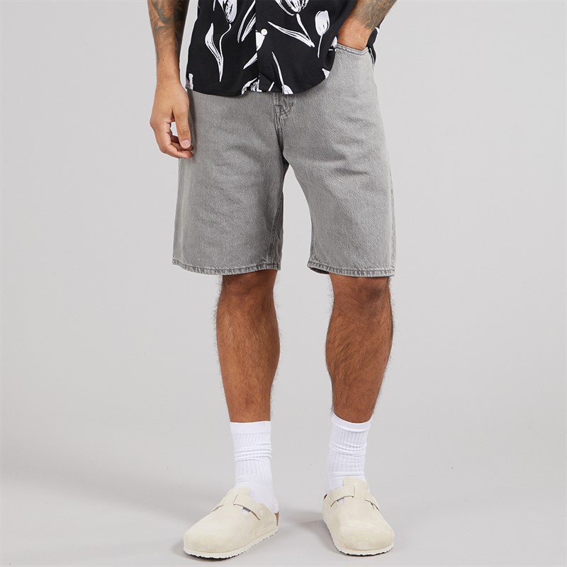JACK & JONES Mens Alex Original 300 Shorts Grey Denim