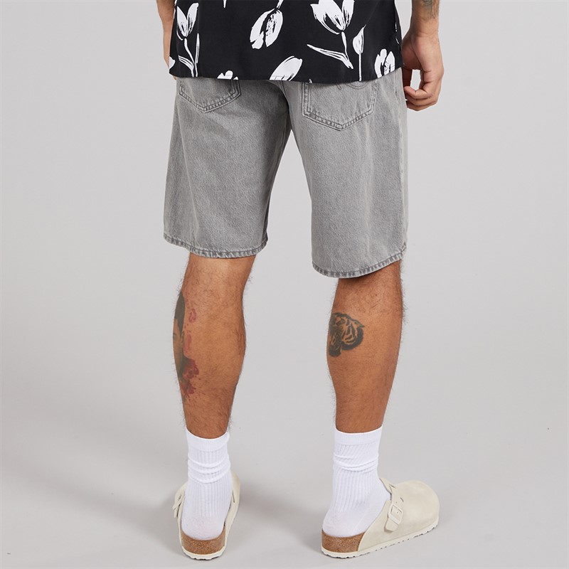 JACK & JONES Mens Alex Original 300 Shorts Grey Denim