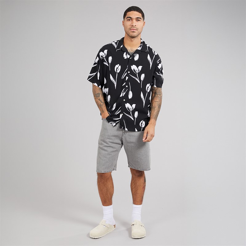 JACK & JONES Mens Alex Original 300 Shorts Grey Denim